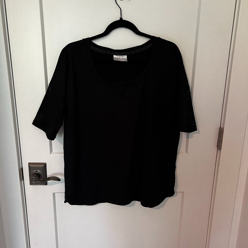 Calia Black Mesh T-shirt Large